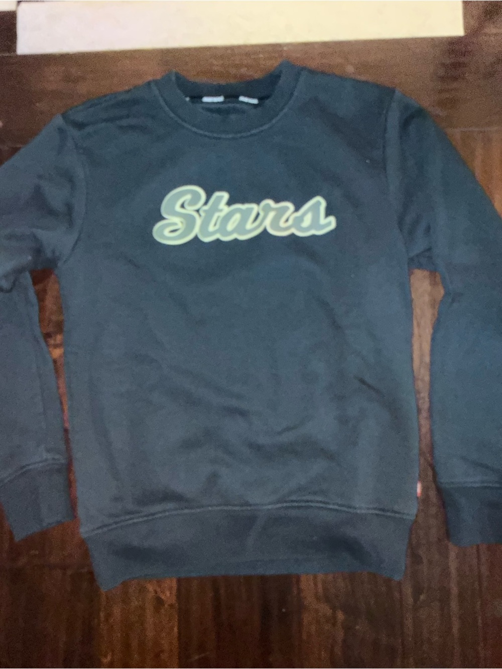 Stars Graphic Crewneck Sweater - black